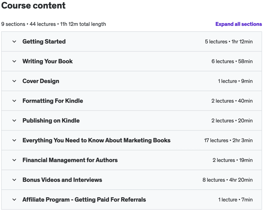 Course topics · Udemy — How To Become a Bestselling Author on Amazon Kindle 2022-6