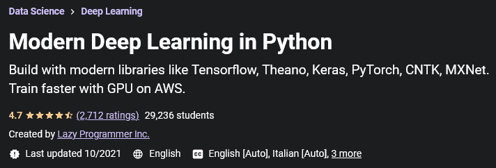 Pictures · Udemy — Modern Deep Learning in Python 2021-4