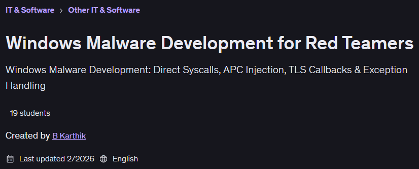 Bilder · Windows Malware-Entwicklung für Red Teamers 2026-2