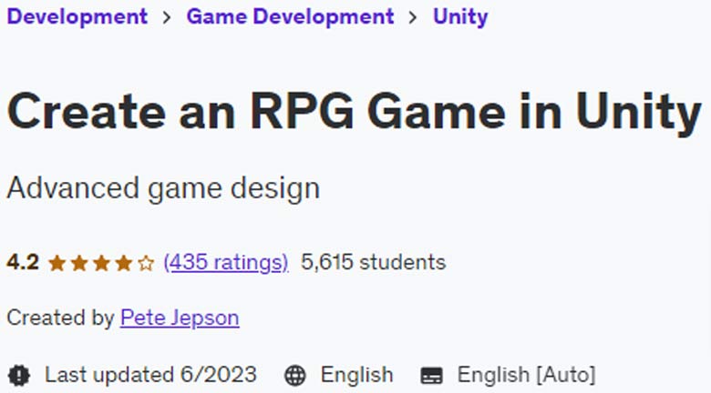 Pictures · Udemy — Create an RPG Game in Unity 2022-3