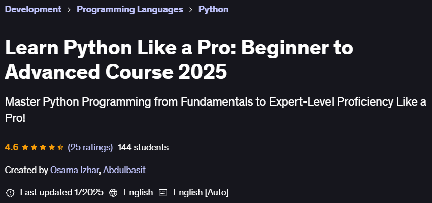 Pictures · Udemy — Learn Python Like a Pro: Beginner to Advanced Course 2025 2025-1