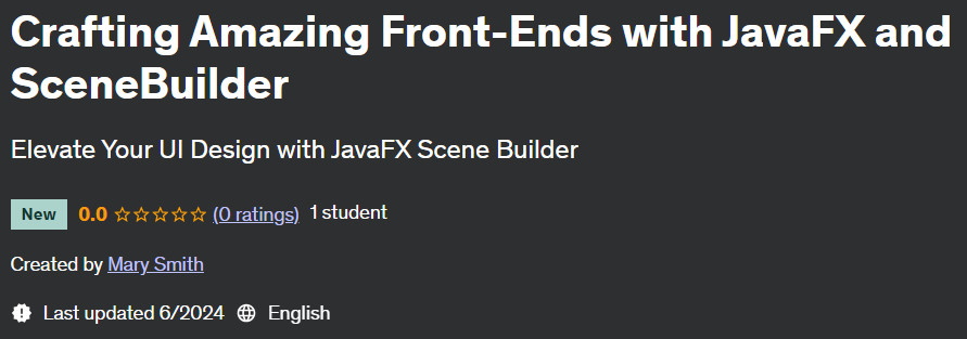 Pictures · Crafting Amazing Front-Ends with JavaFX and SceneBuilder 2024-6