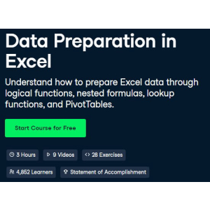 Datacamp — Data Preparation in Excel 2023-11