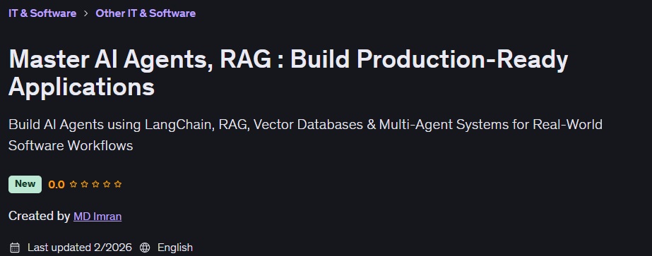 Pictures · Master AI Agents, RAG : Build Production-Ready Applications 2026-1