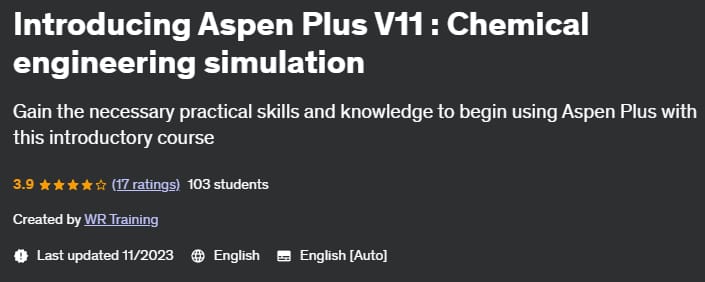Pictures · Introducing Aspen Plus V11 : Chemical engineering simulation 2021-4