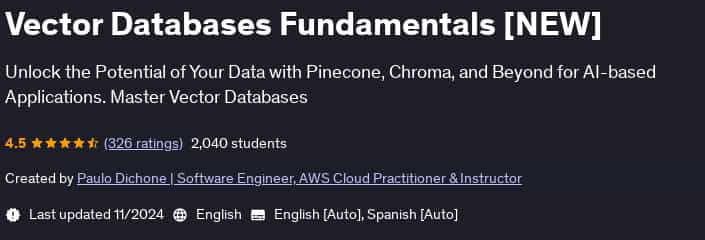 Pictures · Udemy — Vector Databases Fundamentals [NEW] 2024-11