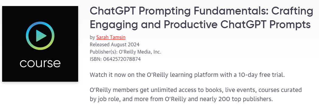Pictures · Oreilly – ChatGPT Prompting Fundamentals: Crafting Engaging and Productive ChatGPT Prompts 2024-8