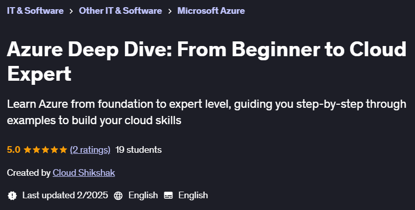 Pictures · Udemy — Azure Deep Dive: From Beginner to Cloud Expert 2025-2