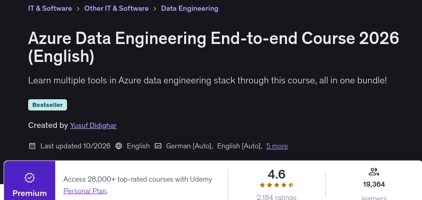 Pictures · Udemy — Azure Data Engineering End-to-end Course 2026 (English) 2026-10