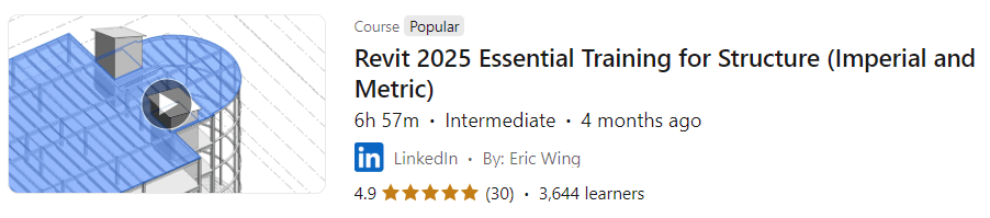 Pictures · Revit 2025 Essential Training for Structure (Imperial and Metric) 2024-10