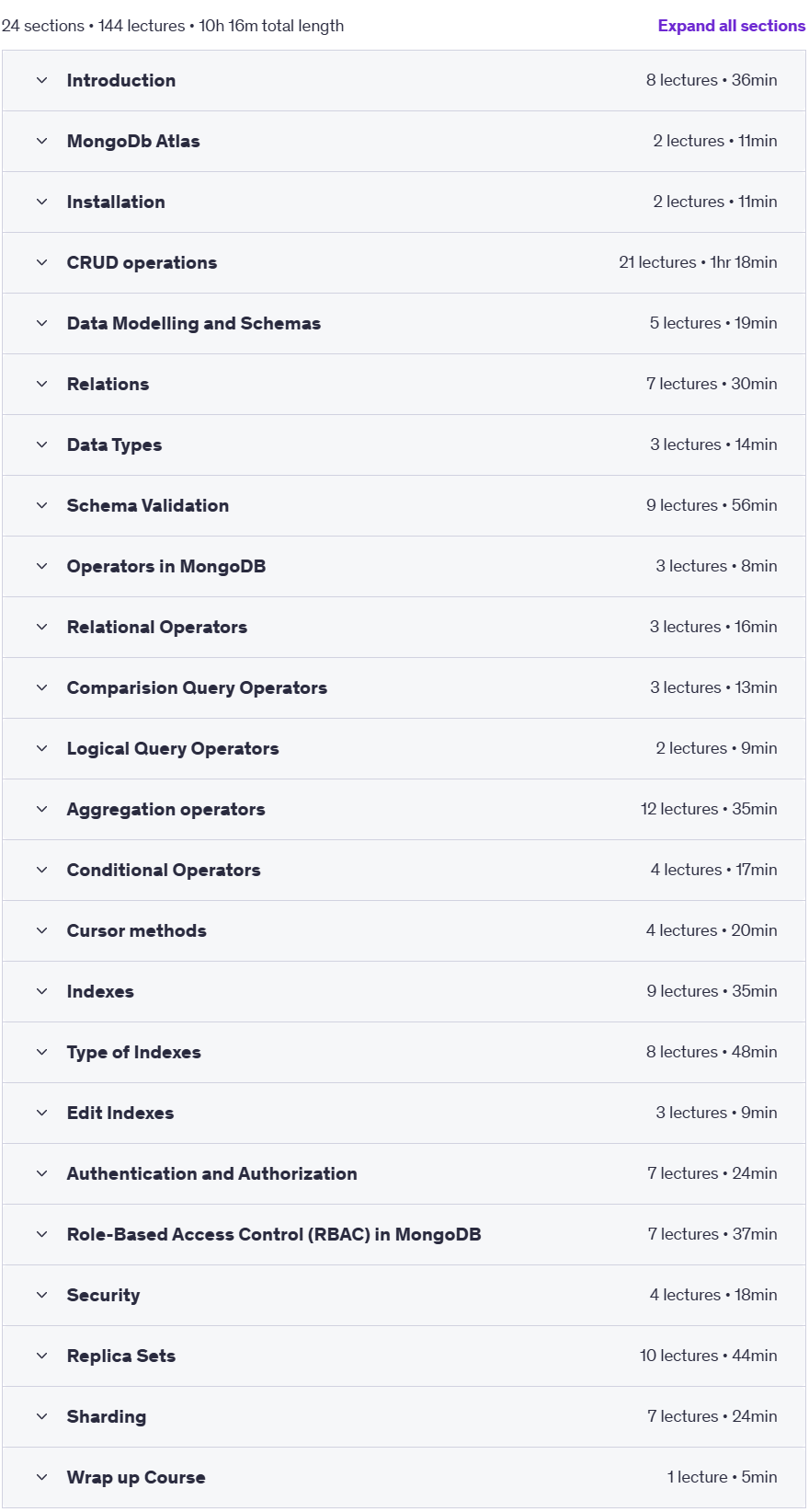 Course topics · MongoDB MasterClass 2025-3