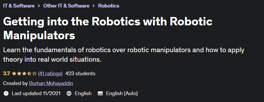Pictures · Udemy — Getting into the Robotics with Robotic Manipulators 2021-11