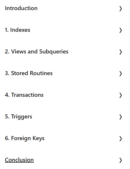 Course topics · MySQL Advanced Topics 2024-3