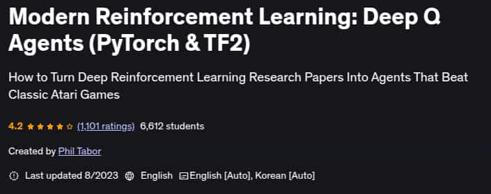 Pictures · Udemy — Modern Reinforcement Learning: Deep Q Agents (PyTorch & TF2) 2023-8