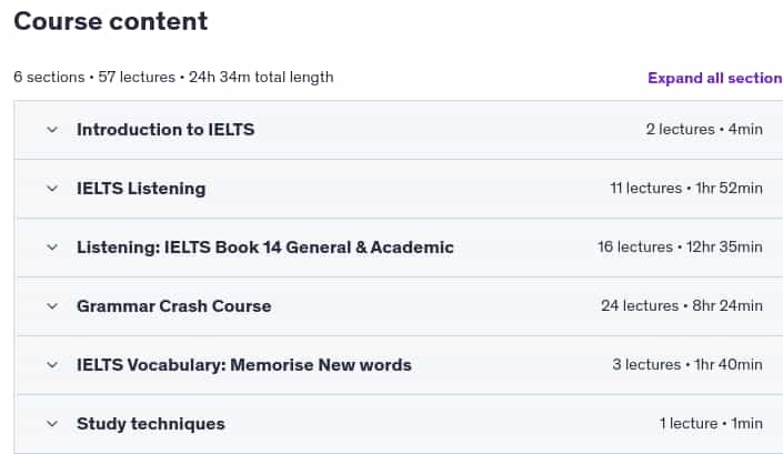 Course topics · IELTS Band 8: IELTS Listening Mastery | IELTS Tenses 2024-11
