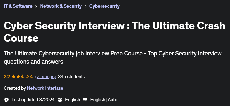 Pictures · Cyber Security Interview : The Ultimate Crash Course 2024-7
