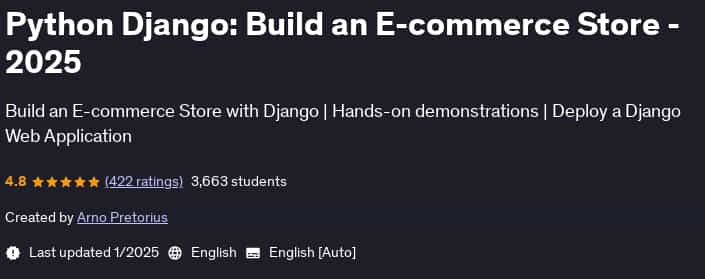 Pictures · Udemy — Python Django: Build an E-commerce Store – 2025 2025-1