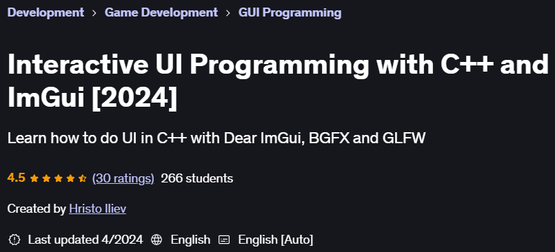 Pictures · Udemy — Interactive UI Programming with C++ and ImGui [2024] 2024-4