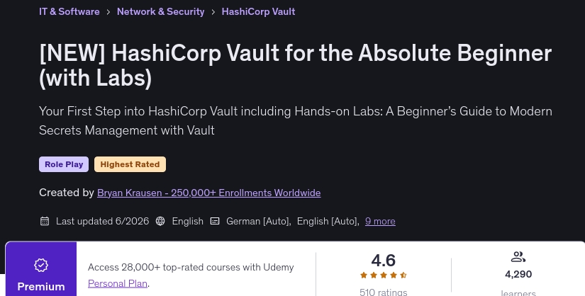 चित्र · [नए] HashiCorp Vault के लिए पूर्ण शुरुआती (लाब के साथ) 2026-6