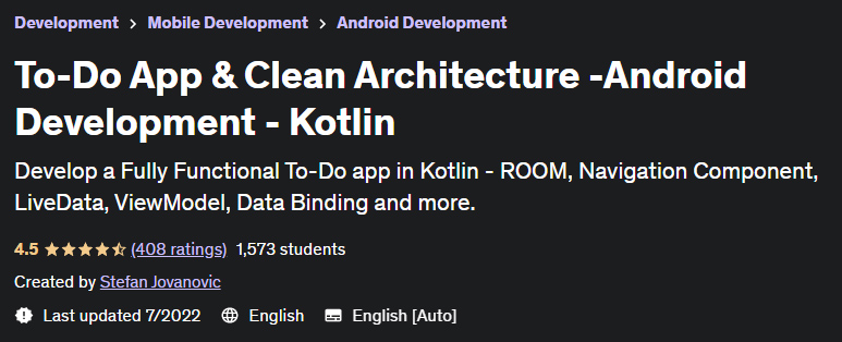 Pictures · Udemy — To-Do App & Clean Architecture -Android Development – Kotlin 2022-7