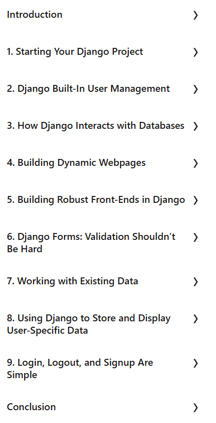 Course topics · Django Essential Training 2024-12