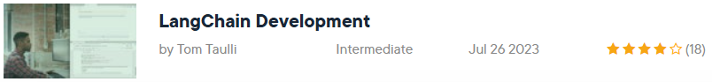 Pictures · Pluralsight — LangChain Development 2023-10