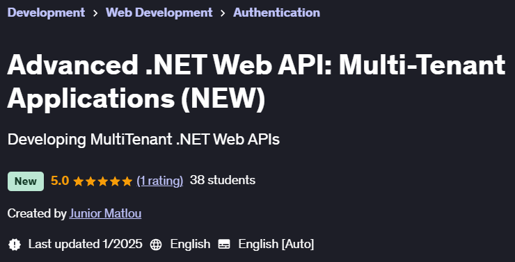 Pictures · Udemy — Advanced .NET Web API: Multi-Tenant Applications (NEW) 2025-1
