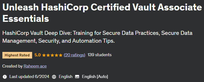 Pictures · Unleash HashiCorp Certified Vault Associate Essentials 2024-6