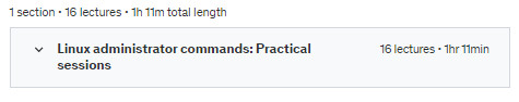 Course topics · Linux administrator commands: Practical sessions 2023-11
