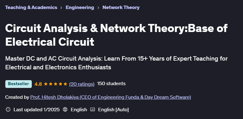 Pictures · Udemy — Circuit Analysis & Network Theory:Base of Electrical Circuit 2024-7