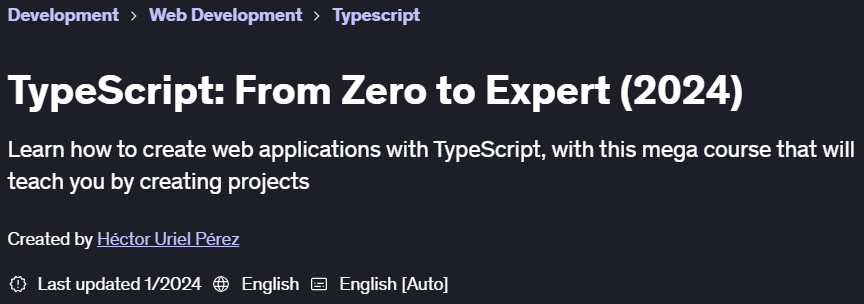 Pictures · TypeScript: From Zero to Expert (2024) 2024-1