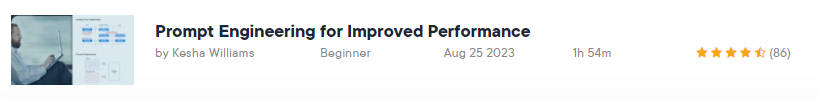 Pictures · Pluralsight — Prompt Engineering for Improved Performance 2023-8