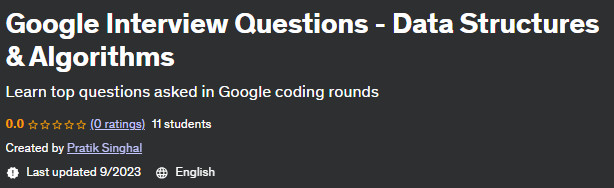 Pictures · Udemy — Google Interview Questions – Data Structures & Algorithms 2023-9