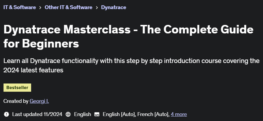 Pictures · Dynatrace Masterclass – The Complete Guide for Beginners 2024-11