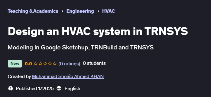Pictures · Udemy — Design an HVAC system in TRNSYS 2025-1