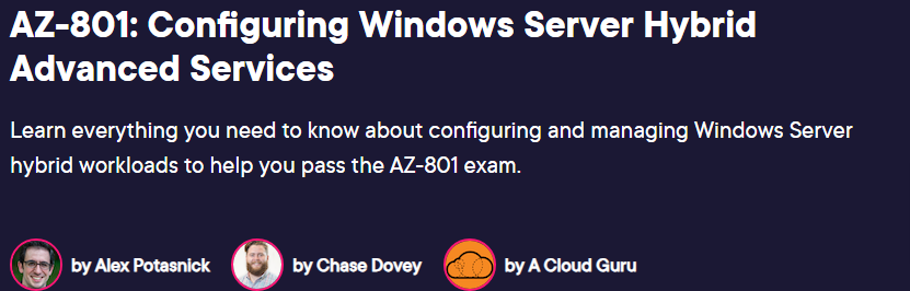 Pictures · A Cloud Guru — AZ-801: Configuring Windows Server Hybrid Advanced Services 2023-6