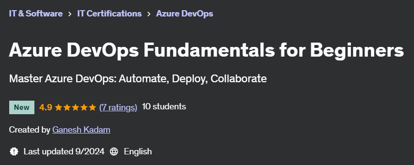 Pictures · Udemy — Azure DevOps Fundamentals for Beginners 2024-9
