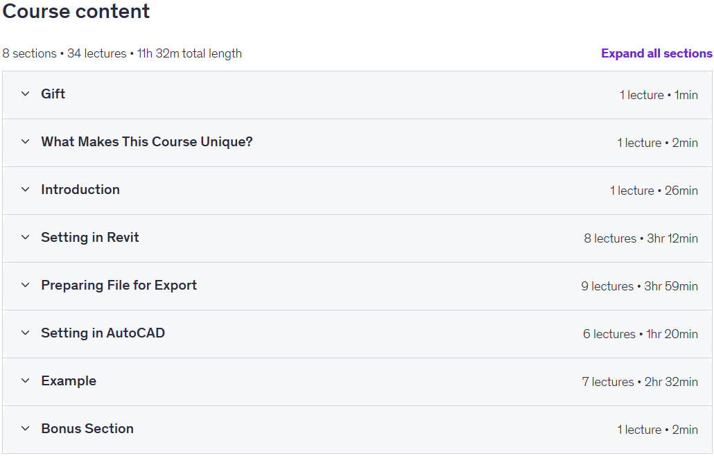 Temas del curso · Exportación de Revit a AutoCAD• Resultados profesionales 2025-9