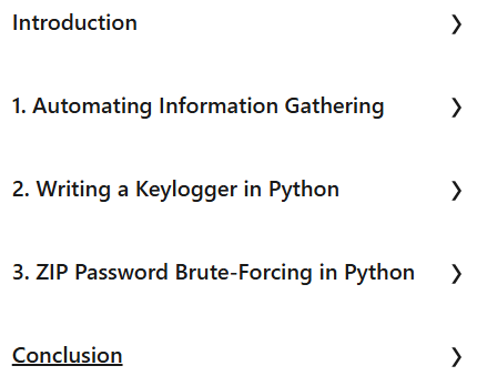 Course topics · Developing Ethical Hacking Tools with Python 2023-10