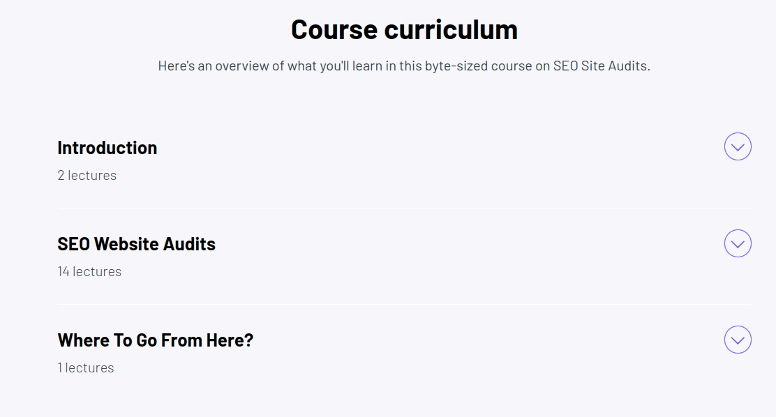 Course topics · ZeroToMastery — Conducting SEO Audits For Your Website 2025-9