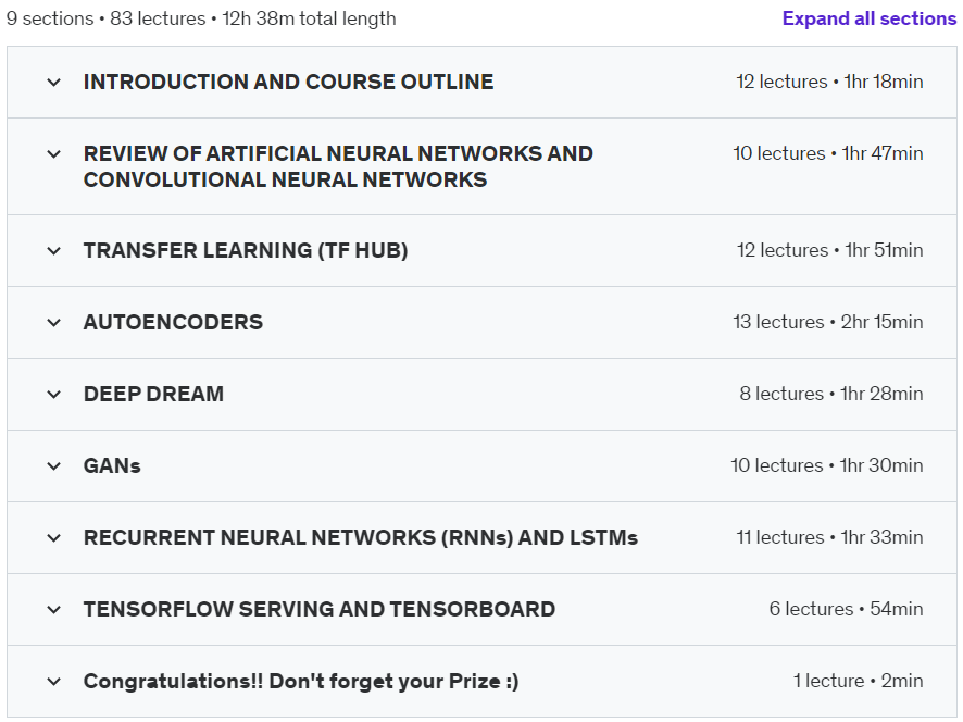 Course topics · TensorFlow 2.0 Practical Advanced 2022-1