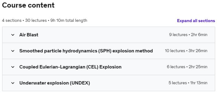 Course topics · Explosion Simulation Abaqus Tutorial 2020-11