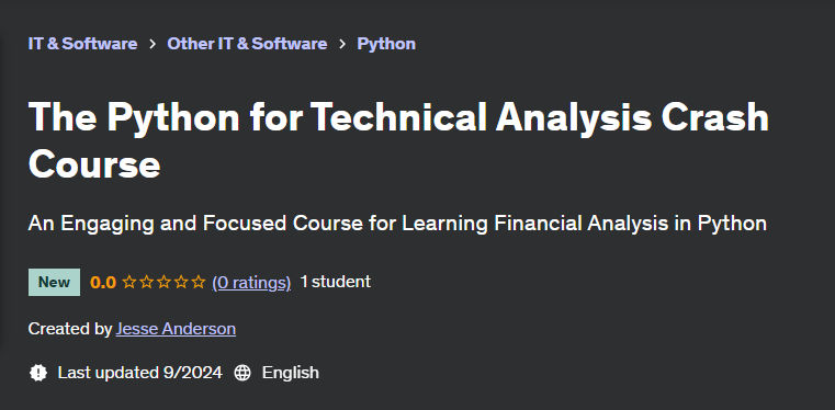 Pictures · Udemy — The Python for Technical Analysis Crash Course 2024-9
