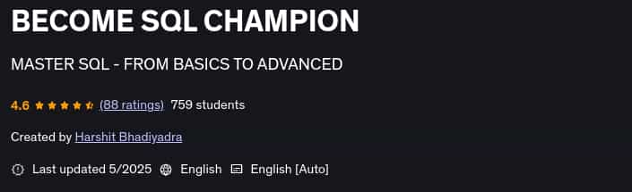 Pictures · BECOME SQL CHAMPION 2025-5