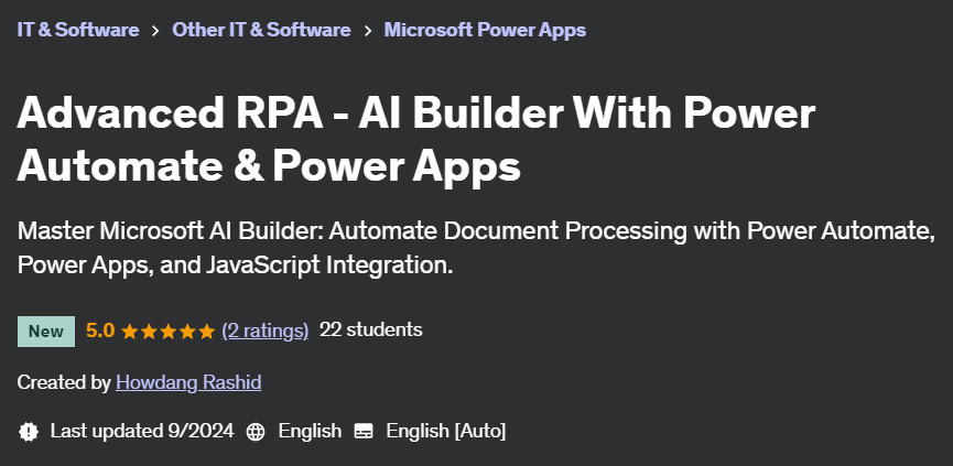 Pictures · Advanced RPA – AI Builder With Power Automate & Power Apps 2024-9