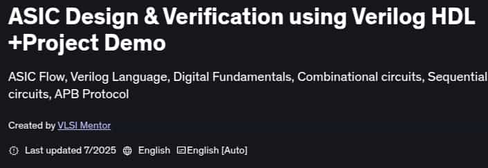 تصاویر · ASIC ڈیزائن اور تصدیق Verilog HDL + پروجیکٹ ڈیمو کا استعمال کرتے ہوئے 2025-7