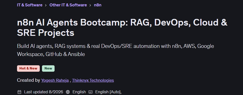 Bilder · n8n AI Agenten Bootcamp: RAG DevOps, Cloud & SRE Projekte 2026-7