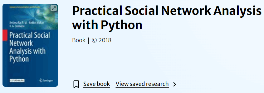 चित्र · Springer – व्यावहारिक सामाजिक नेटवर्क विश्लेषण के साथ Python 2018