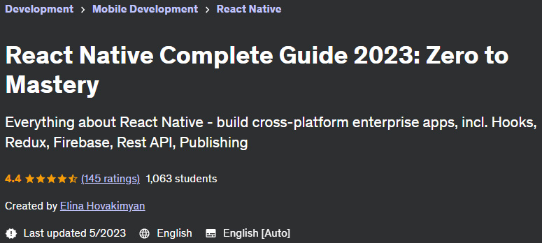Pictures · React Native Complete Guide 2023: Zero to Mastery 2023-5