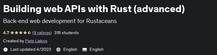 Pictures · Udemy — Building web APIs with Rust (advanced) 2023-3